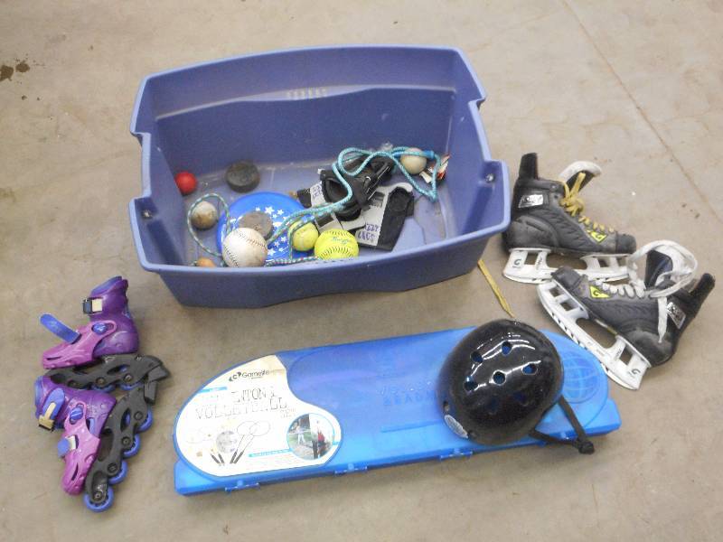 Bin Of Misc Sporting Goods...