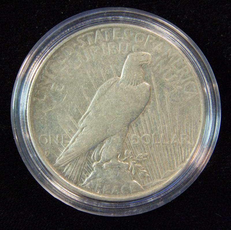 1928-S PEACE SILVER DOLLAR VF IN AIRTITE HOLDER