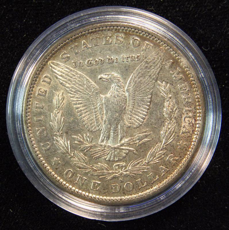 1881-S MORGAN SILVER DOLLAR XF IN AIRTITE HOLDER