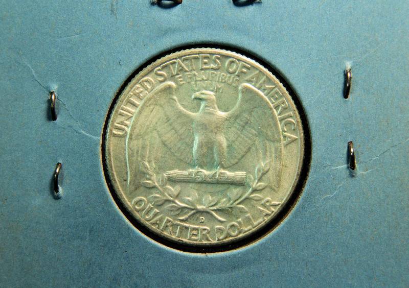 1963-D WASHINGTON SILVER QUARTER AU