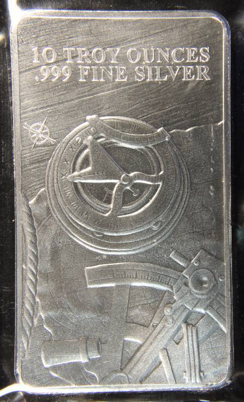 10 TROY Oz. .999 FINE SILVER BAR PROSPECTOR SEALED