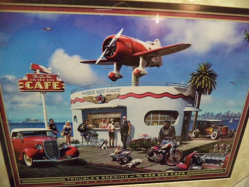 lot 4 image: Larry Grossman, Trouble Brewing at the Gee Bee Caf