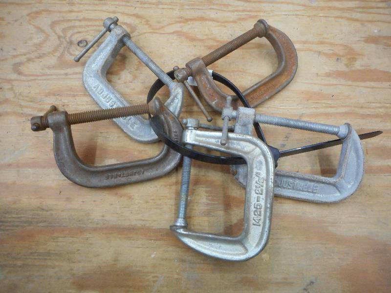 lot 67 image: (5) 3 C-Clamps ...