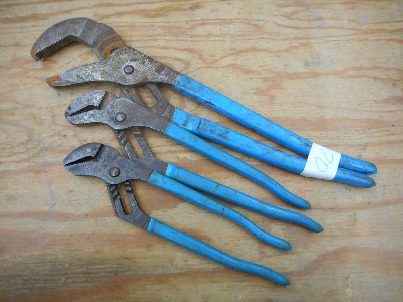lot 70 image: (3) Channel-Lock Wrenches ...
