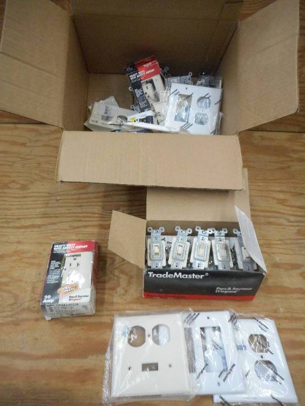 lot 88 image: Box OF Assorted White Outlets, Swit...