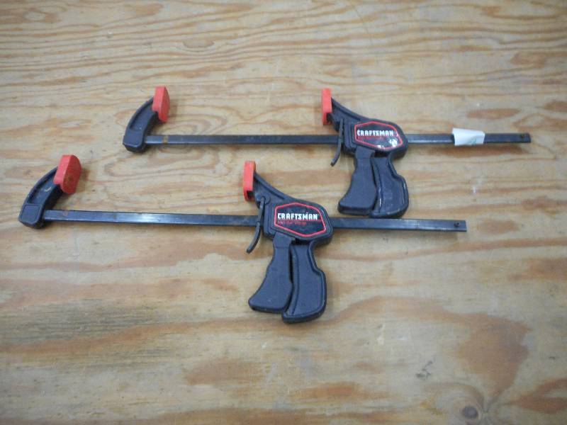 lot 102 image: (2) Craftsman Mini Quick Grip Clamp...