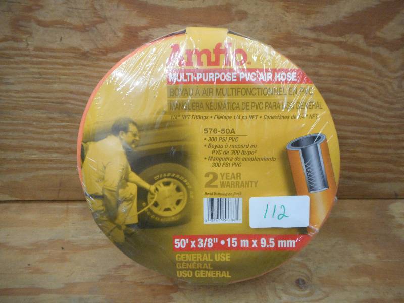 lot 112 image: New Amflo 38x50ft 300PSI Air Hose...