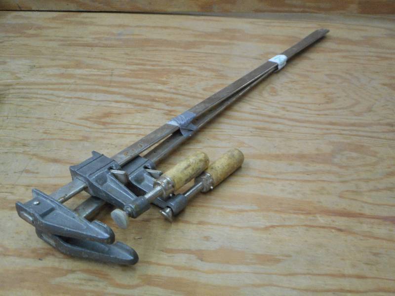 lot 131 image: (2) Steel Bar Clamps ...