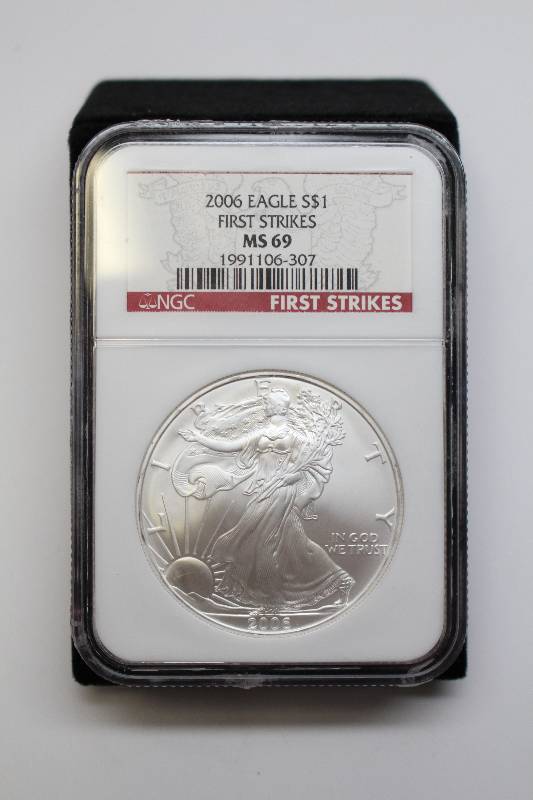 2006 Silver American Eagle First Strikes Issues from NGC MS69