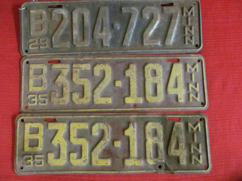vintage license plates