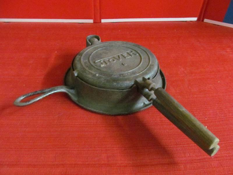 antique Stover waffle iron