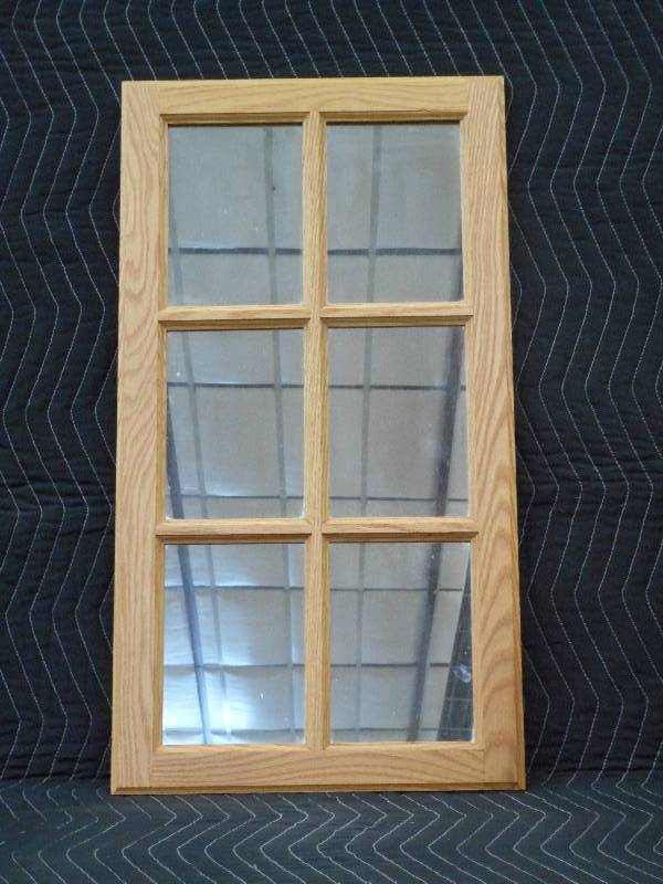 lot 24 image: 16.5x30 6-Pane Window Mirror, Nic...
