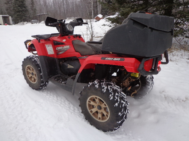 Red 2008 Can-Am Out Lander 400 4Wheeler