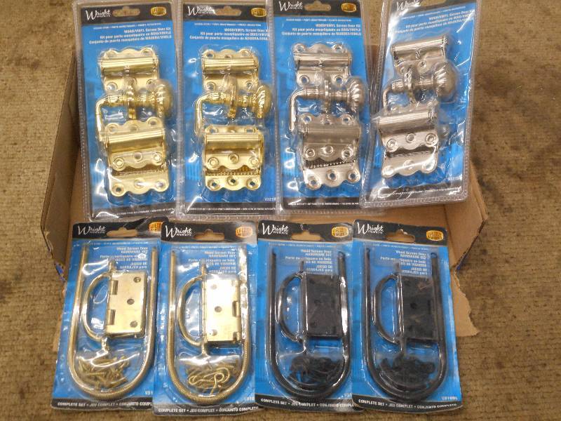 Box Of New Wright Screen Door Kits,...