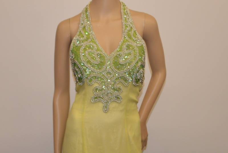 lot 34 image: Cassandra Stone LemonLime Special Occasion Dress