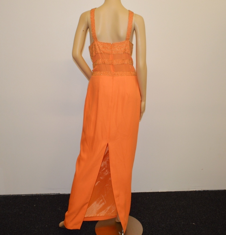 lot 37 image: Cassandra Stone Orange Special Occasion Dress
