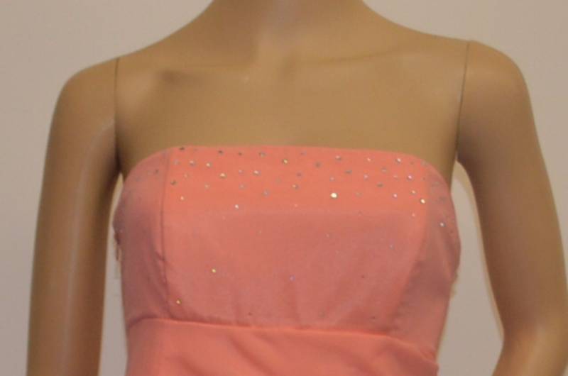 lot 43 image: Peach Chiffon Special occasion Dress