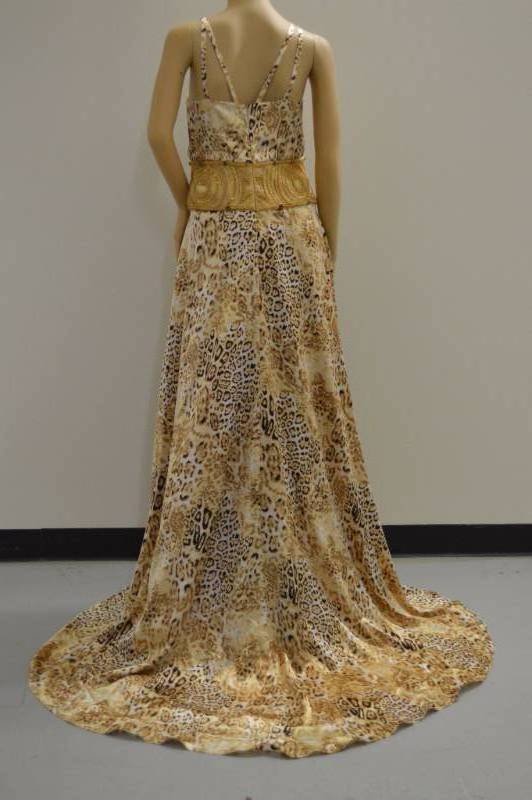 lot 55 image: Passion Haute Couture Golden Animal Print Special Occasion Dress