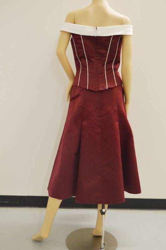 lot 85 image: Eden Maids  Burgundy 2 Piece Special Occasion Ensemble