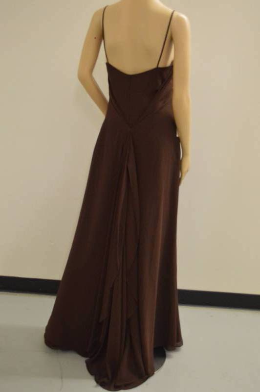 lot 86 image: Brown Gathered Bodice Special Occasion Dress