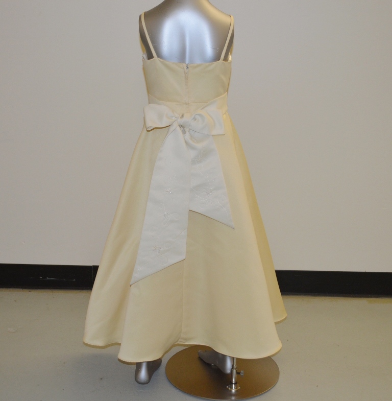 lot 99 image: Creamy Yellow Flower Girl Dress