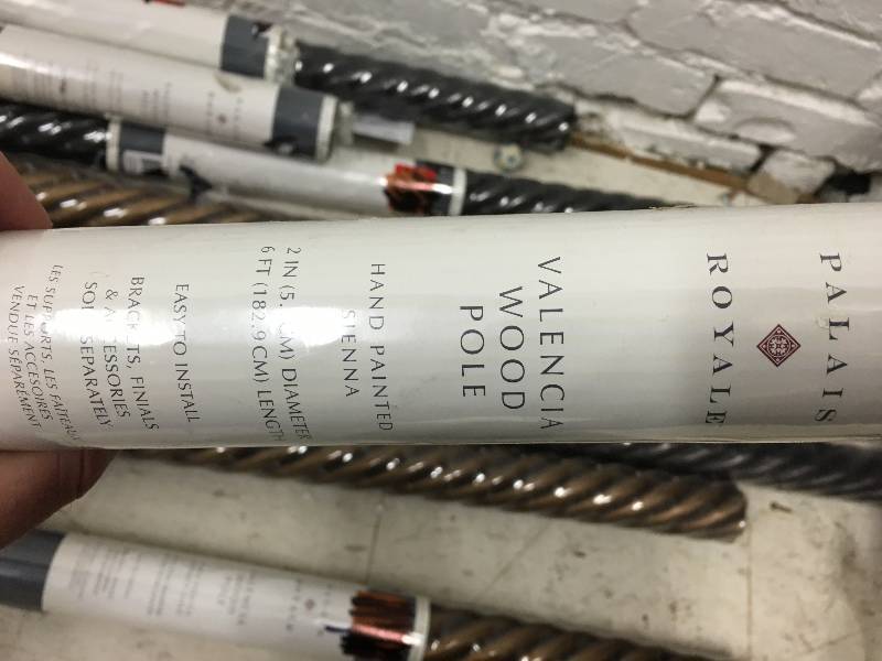 12 Premier Wood Decorative Twist Drapery Pole retail $49 each