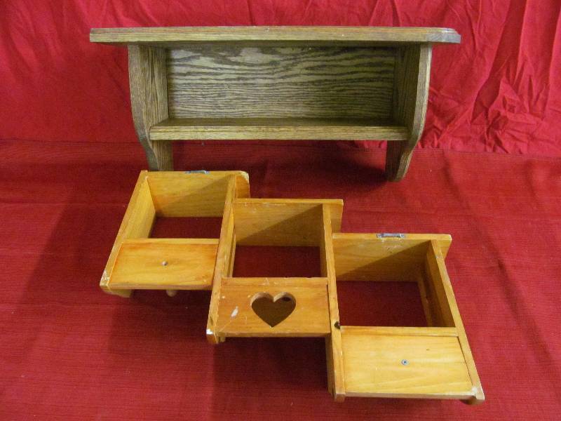 lot 38 image: wood shelves