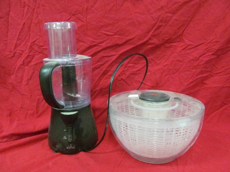 lot 106 image: Soho food processor, Salad spinner