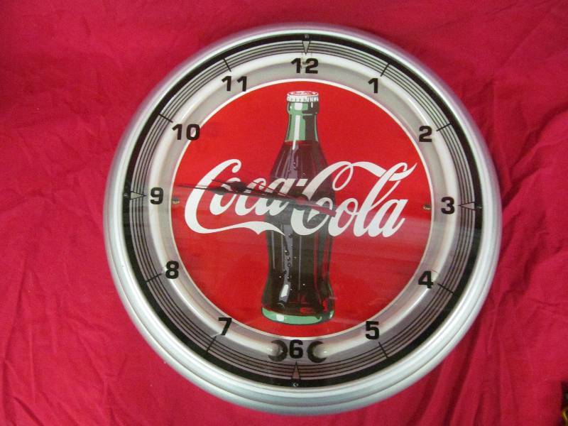 lot 243 image: Coca Cola Clock