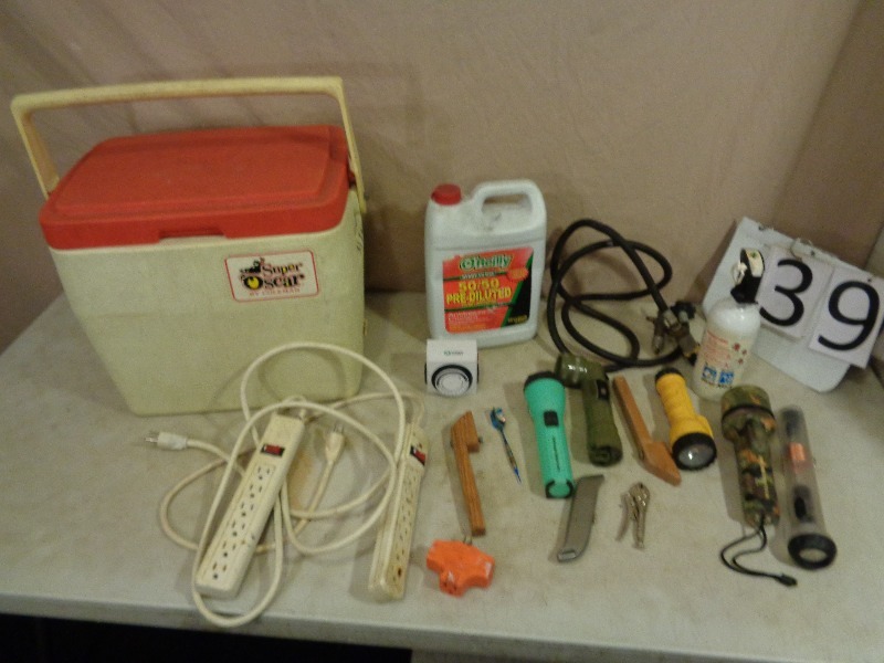 Coleman Cooler, Flashlights, and More