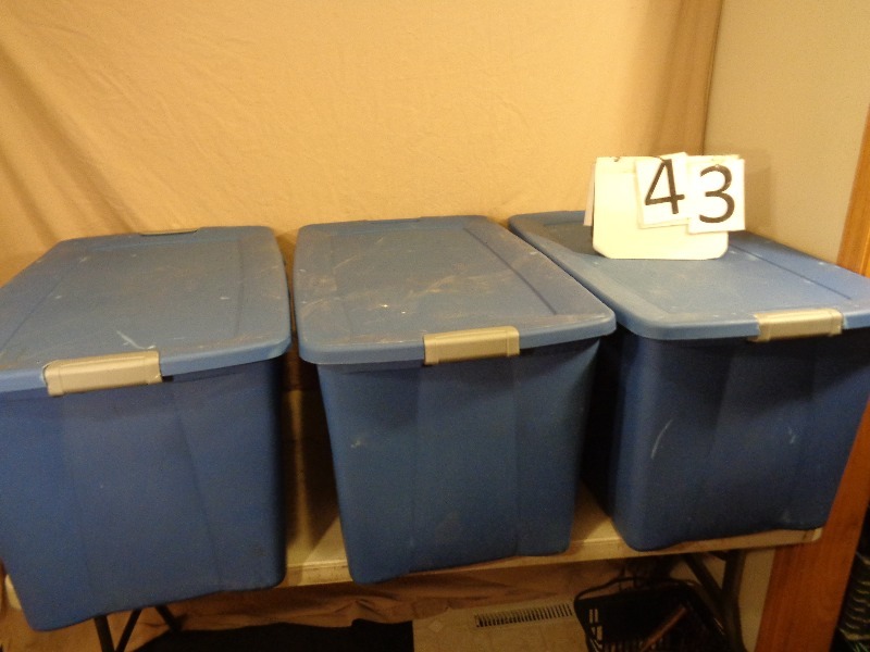 3 Large Totes with Lids