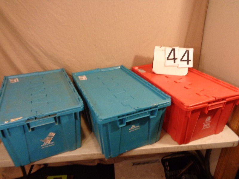 3 Totes with Hinged Lids