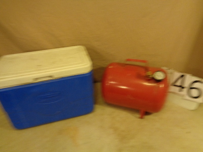 Coleman Cooler and Air Tank
