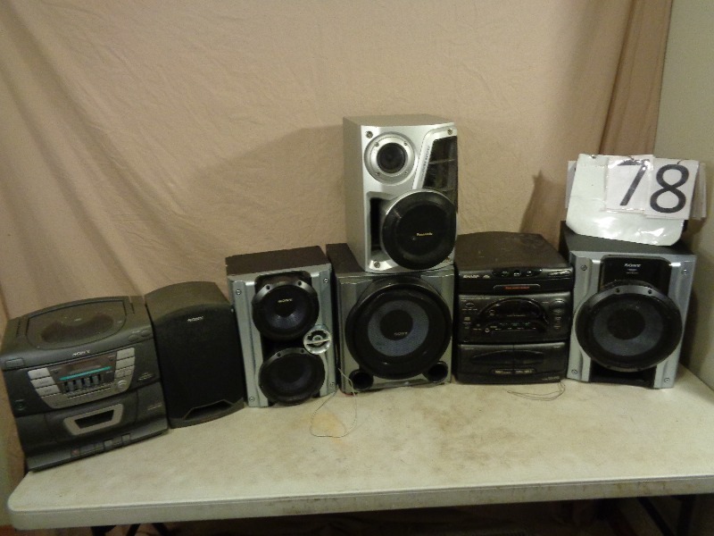 Assorted Stereos and Speakers