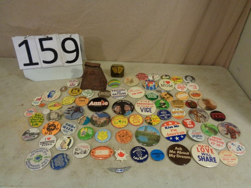 Vintage Buttons and Cow Bell