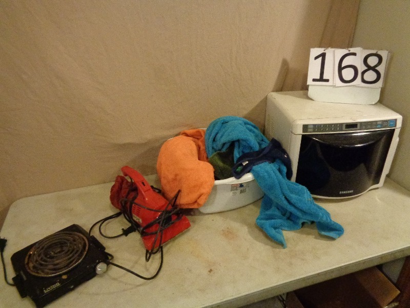 Microwave, Towels, and More