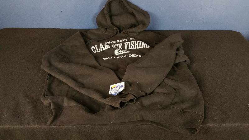 lot 81 image: Clam Ice Fishing Walleye Department XXL Hooded Sweatshirt