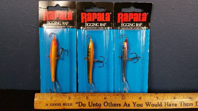 lot 109 image: Group of (3) Rapala Jigging Raps