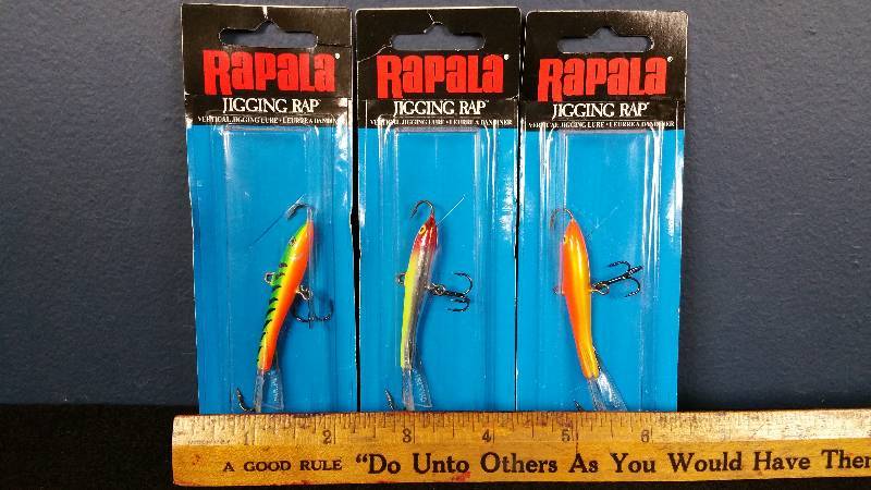 lot 113 image: Group of (3) Rapala Jigging Raps