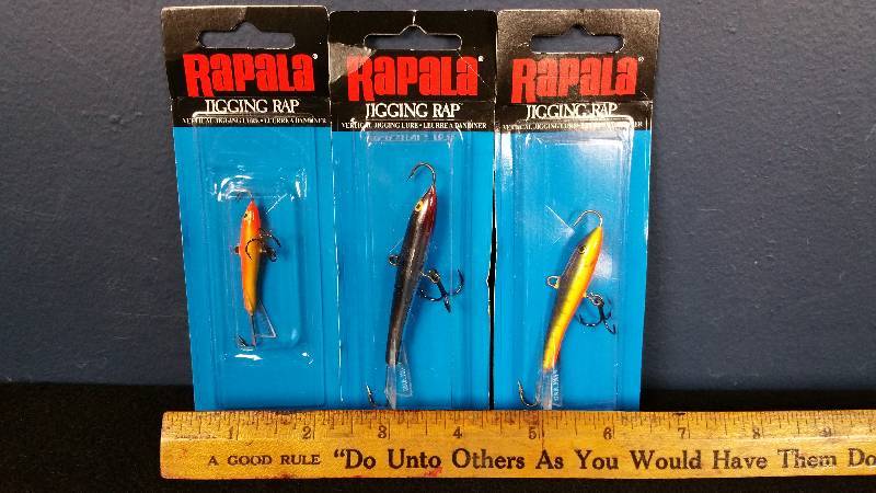 lot 116 image: Group of (3) Rapala Jigging Raps