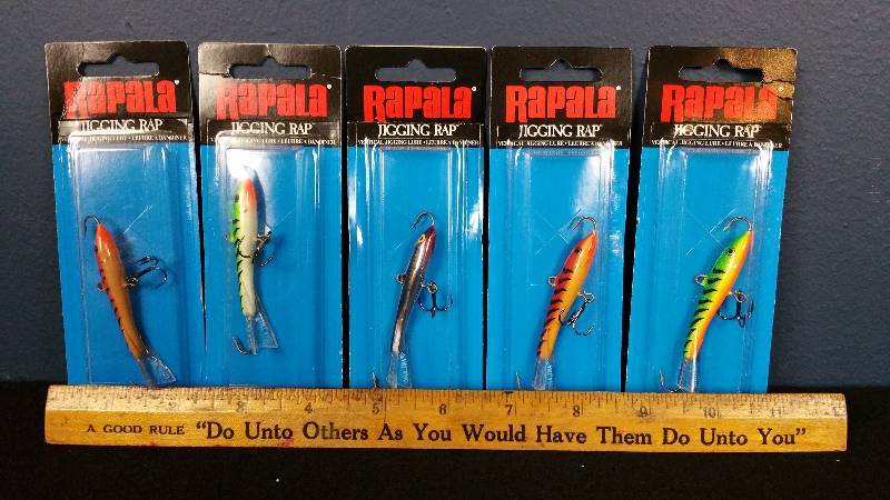 lot 118 image: Group of (5) Rapala Jigging Raps
