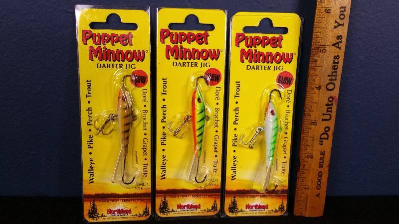 lot 119 image: Group of (3) Northland Puppet Minnows