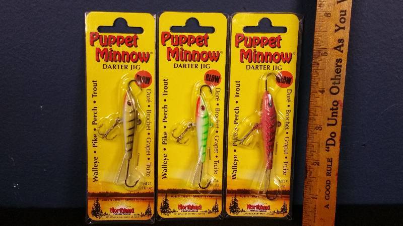lot 122 image: Group of (3) Northland Puppet Minnows