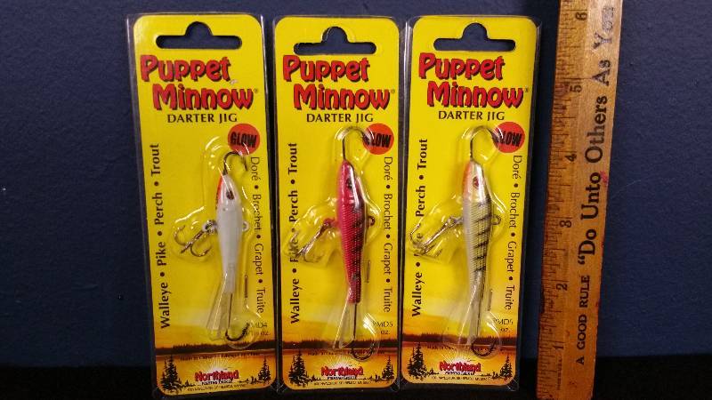 lot 126 image: Group of (3) Northland Puppet Minnows