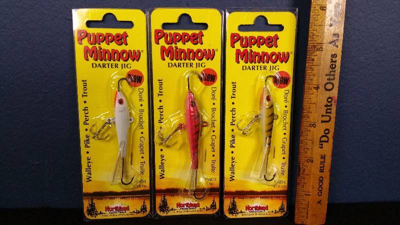 lot 127 image: Group of (3) Northland Puppet Minnows