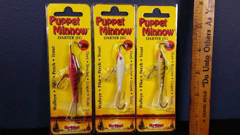 lot 130 image: Group of (3) Northland Puppet Minnows