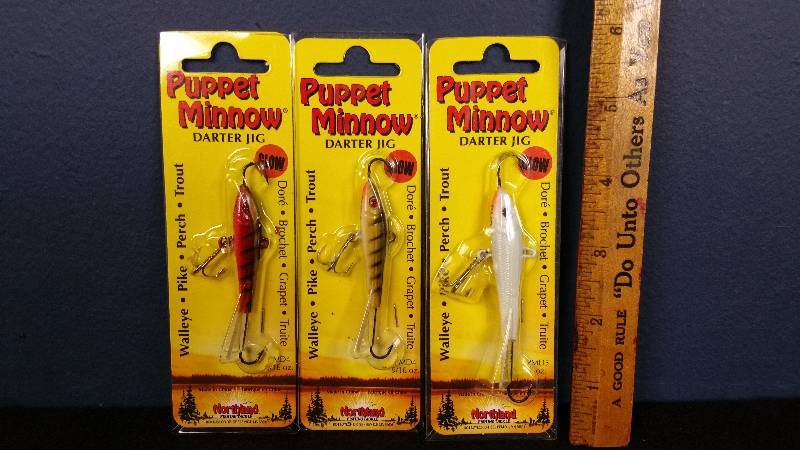 lot 132 image: Group of (3) Northland Puppet Minnows
