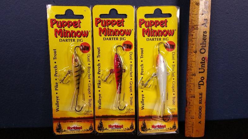 lot 133 image: Group of (3) Northland Puppet Minnows
