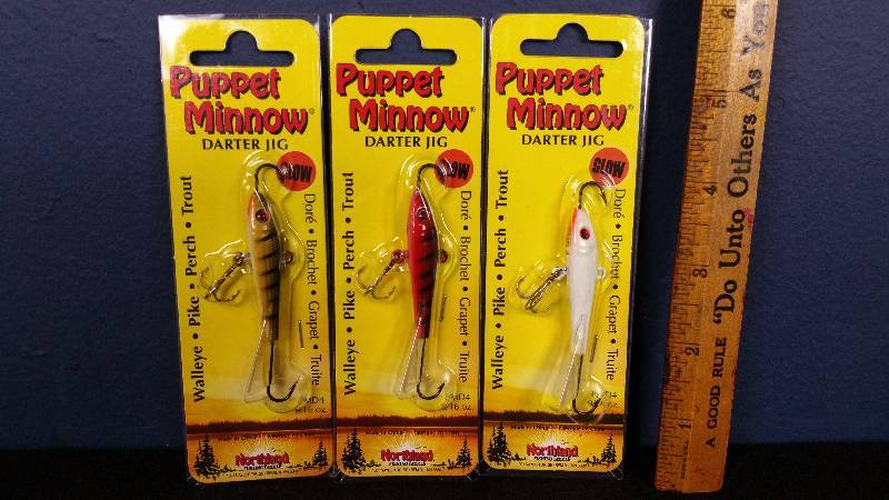 lot 134 image: Group of (3) Northland Puppet Minnows