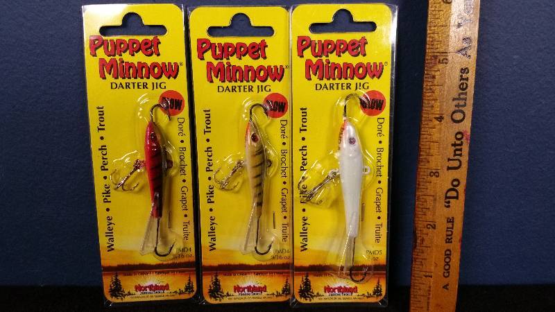 lot 135 image: Group of (3) Northland Puppet Minnows